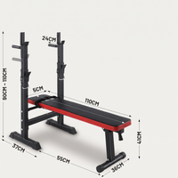 Banc de musculation avec supports réglables