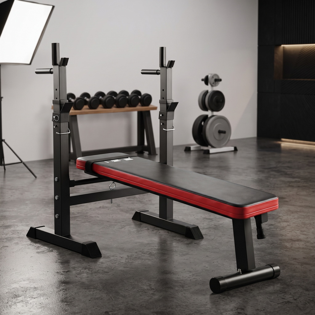 Banc de musculation avec supports réglables