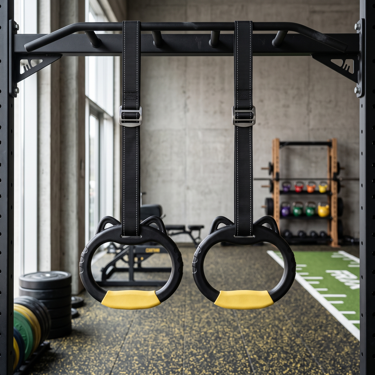 Anneaux de Gymnastique Suspendus Réglables