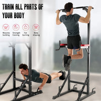 ISE 5 in1 Roman Chair Power Tower Workout Dip Traction Station Bodybuilding Station for Home Training, Pull Up Fitness Multifunction Roman Chair Bodybuilding & Pull-Up Bar on Stand