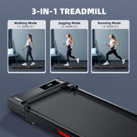 Crestora Foldable Walking Pad 2.0hp 1-6km/H Portable Treadmill with Handrail Under Desk Jogging Machine 120Kg Capacity for Home