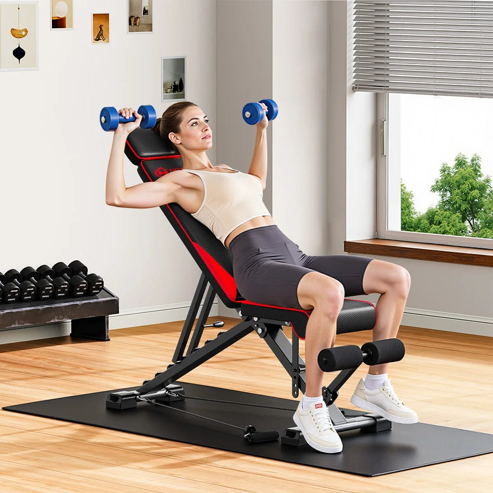 Banc de Musculation Réglable Compact