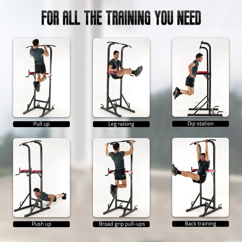 ISE 5 in1 Roman Chair Power Tower Workout Dip Traction Station Bodybuilding Station for Home Training, Pull Up Fitness Multifunction Roman Chair Bodybuilding & Pull-Up Bar on Stand