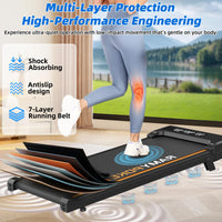 RAMYPOKET Walking Pad Treadmill with 9% Incline APP Control Silent Motor Triple Display Screen Max Load 120KG 1–8KM/H Folding Treadmill for Home Office Under Desk