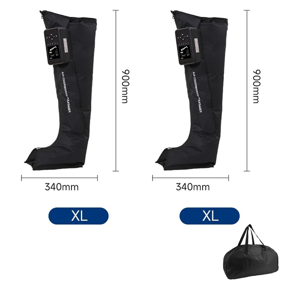 Air Compression Leg Massage Boots Pneumatic Circulation Therapy Device Rechargeable Used To Alleviate Leg Pain And Relax Muscle
