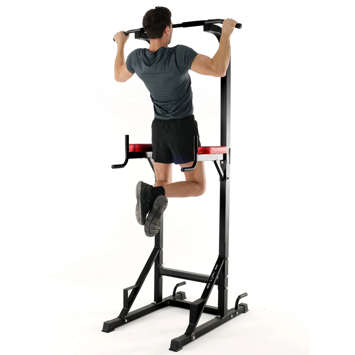 ISE 5 in1 Roman Chair Power Tower Workout Dip Traction Station Bodybuilding Station for Home Training, Pull Up Fitness Multifunction Roman Chair Bodybuilding & Pull-Up Bar on Stand