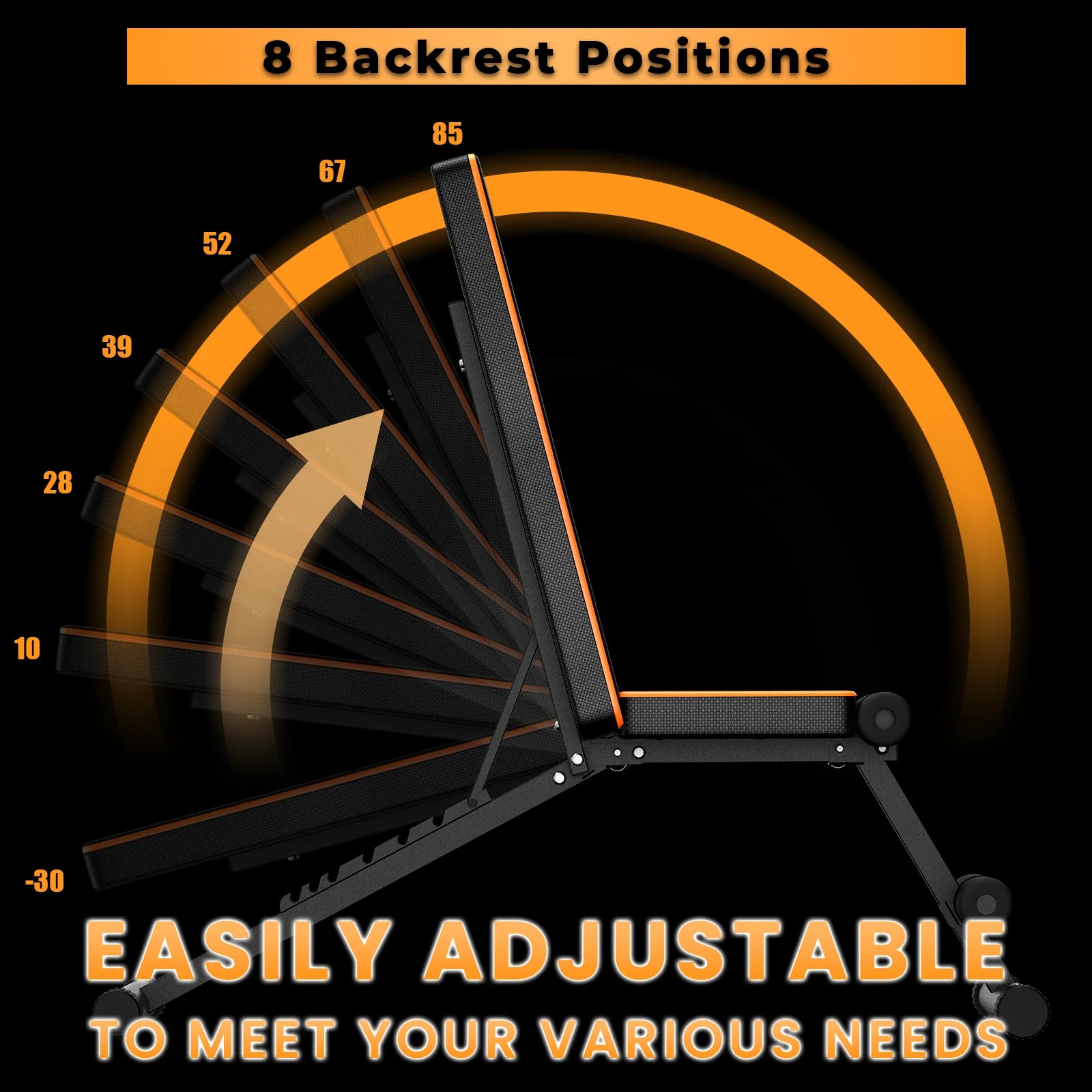 Banc de Musculation Pliable Réglable