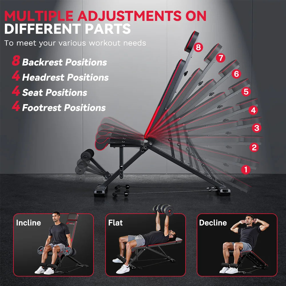 Banc de Musculation Réglable Compact