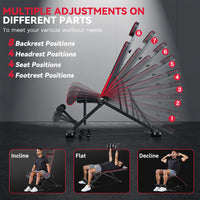 Banc de Musculation Réglable Compact