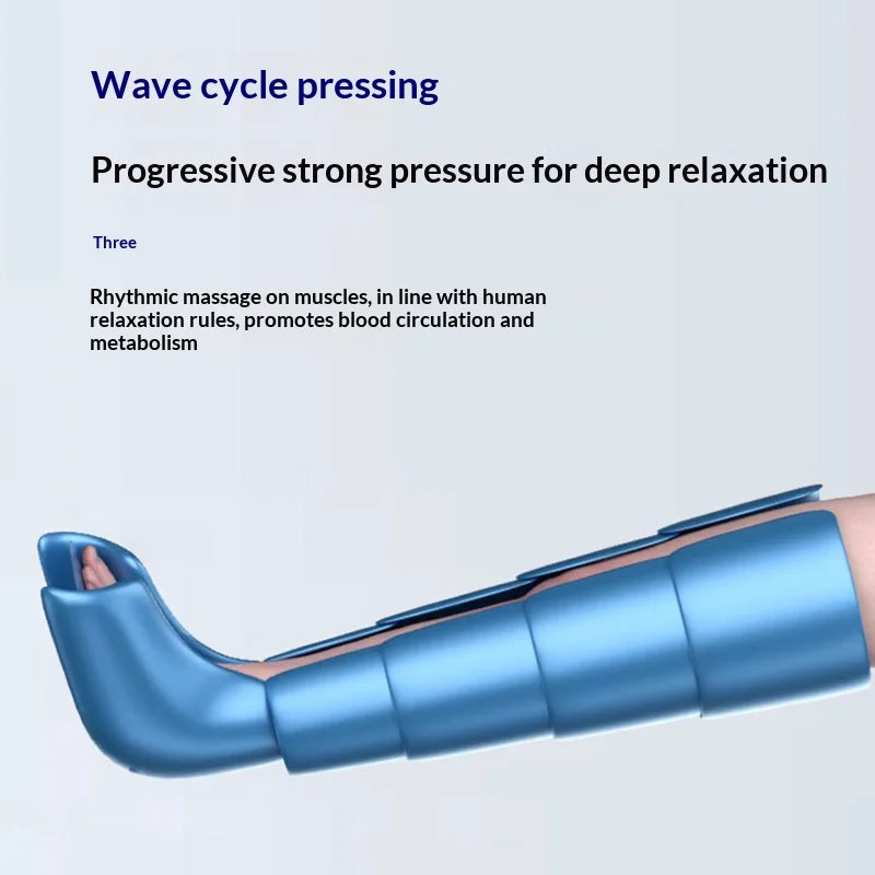 Air Compression Leg Massage Boots Pneumatic Circulation Therapy Device Rechargeable Used To Alleviate Leg Pain And Relax Muscle