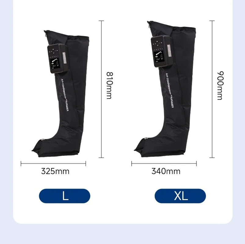 Air Compression Leg Massage Boots Pneumatic Circulation Therapy Device Rechargeable Used To Alleviate Leg Pain And Relax Muscle