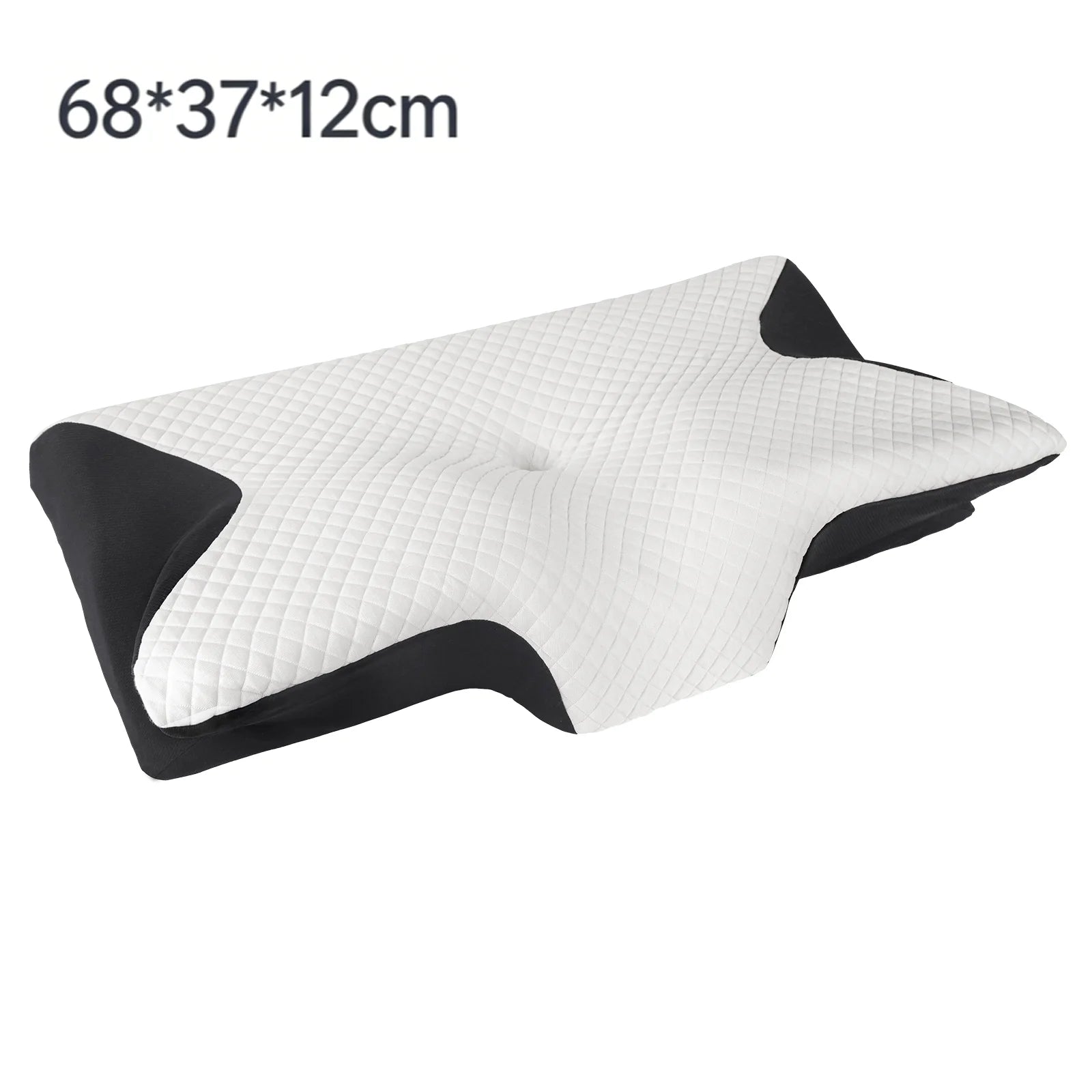 Ergonomic Butterfly Neck Support Pillow, Slow Rebound Memory Foam Cervical Pillow, Breathable Skin-friendly Washable Pillowcase for Neck Pain Relief Deep Sleep