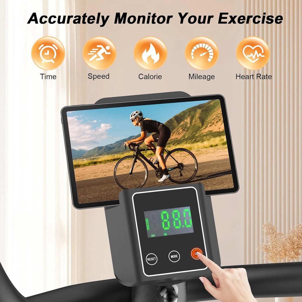 GartistGo 5-in-1 Exercise Bike with 16 Levels Magnetic Resistance and 150kg Load Capacity, Recumbent Exercise Bike with Backrest and LCD Display, Heart Rate Handles With Yoga Mat