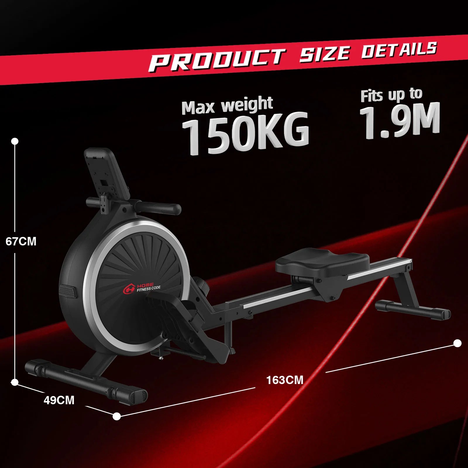 Rameur Magnétique avec Tapis
