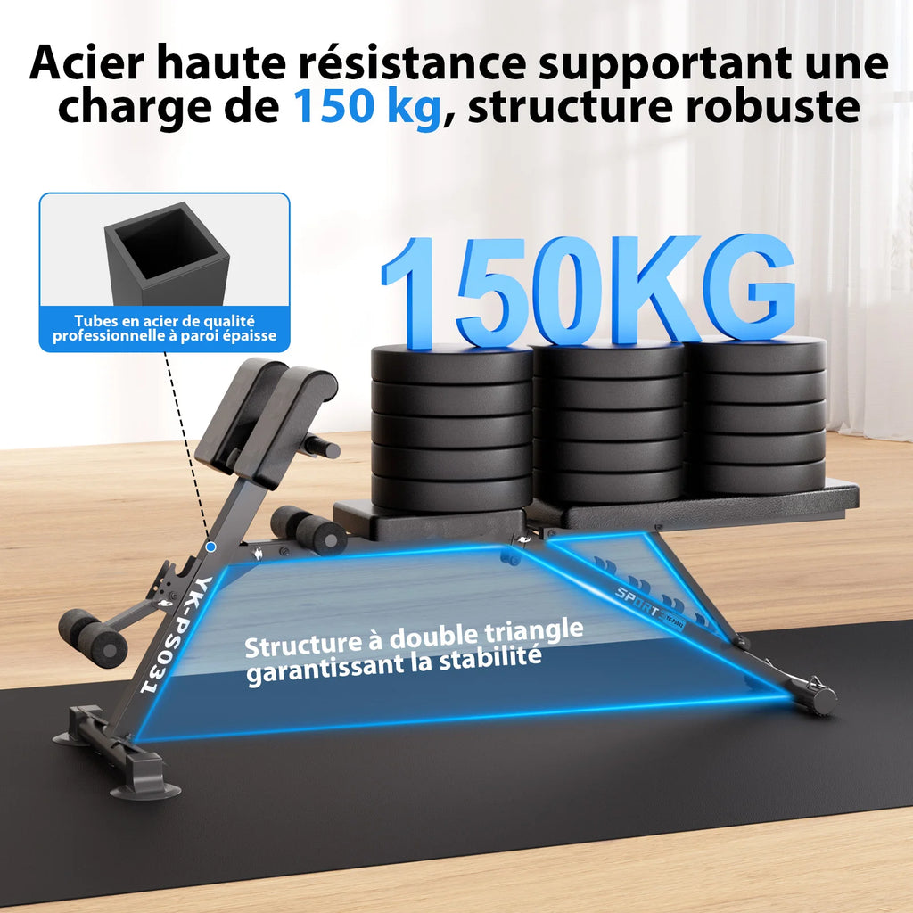 Banc de Musculation Multifonction Réglable