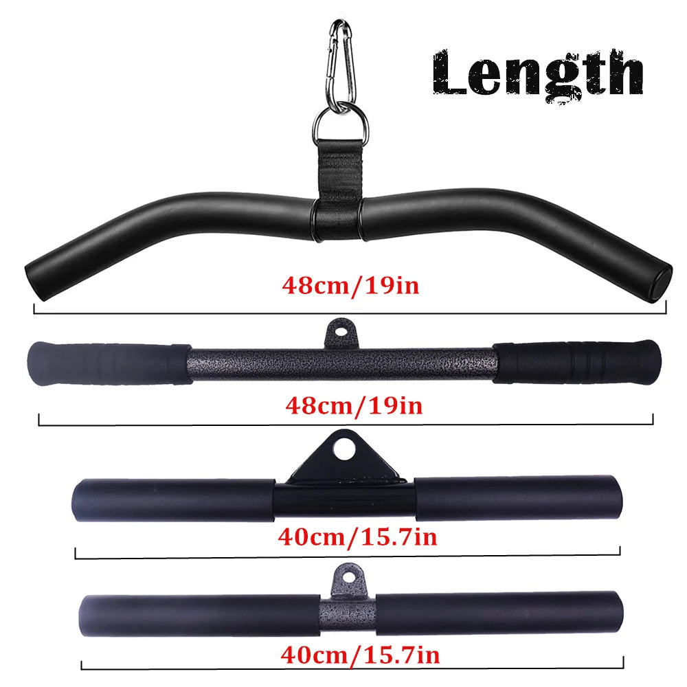 Fitness Straight Bar LAT Pull Down Bar Cable Machine Attachment Tricep Press Down Accessories for Home Gym Workout Training