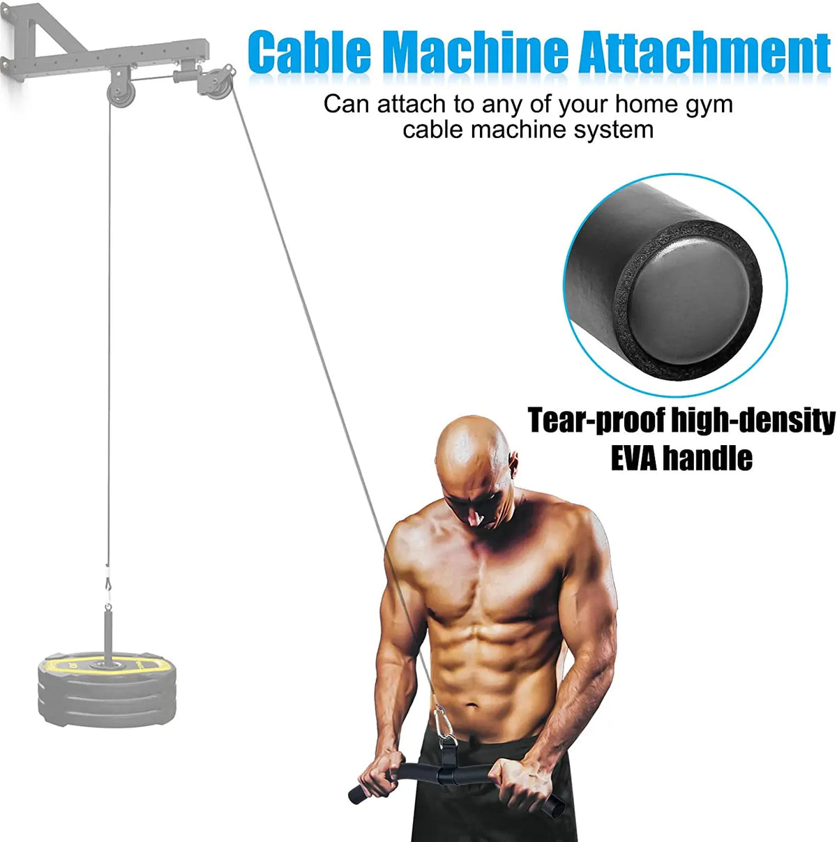 Fitness Straight Bar LAT Pull Down Bar Cable Machine Attachment Tricep Press Down Accessories for Home Gym Workout Training