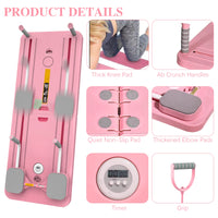 Multifunctional Abdominal Fitness Board Home Gym Exercise Board Pilates Assistant Pushup Stand, Home Fitness Ab Roller Wheel