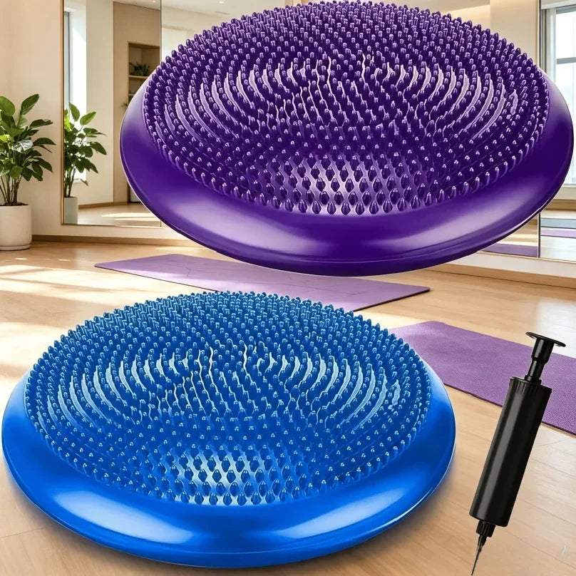 Thickened Explosion-Proof Balance Pad with Inflatable Ball - Yoga & Massage Seat Cushion plus Balance Plate