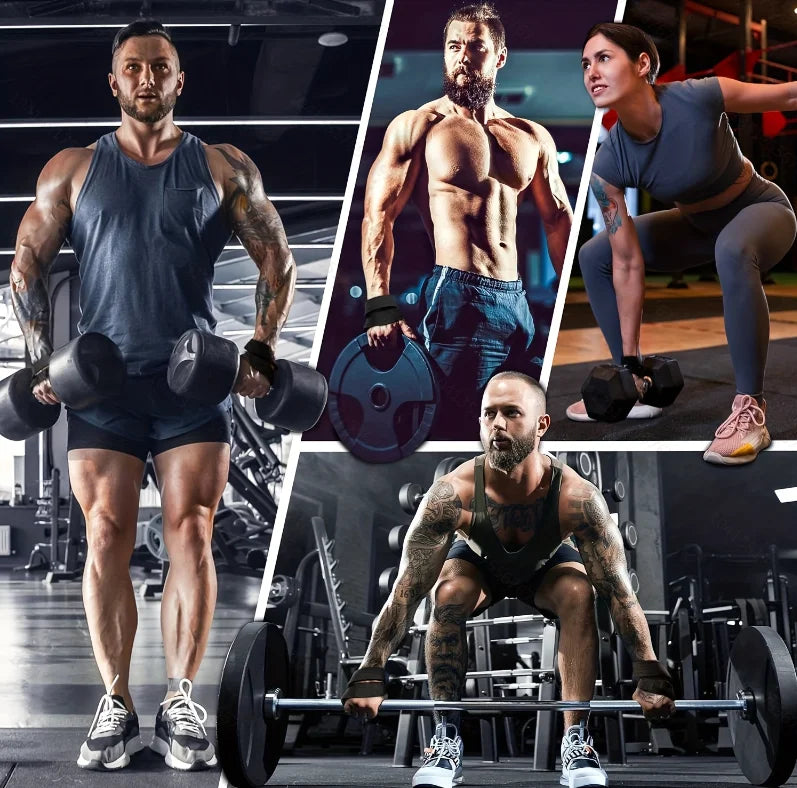 Padded Figure 8 Straps Deadlift Weight Lifting Wrist Straps Power Lifters Workout Pull-ups Horizontal Bar Gym Fitness