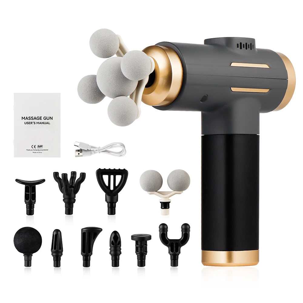 Electric Fascia Gun 99 Levels Deep Tissue Muscle Massage Gun High-Frequency Vibration for Shoulder Waist Leg Body masajeador