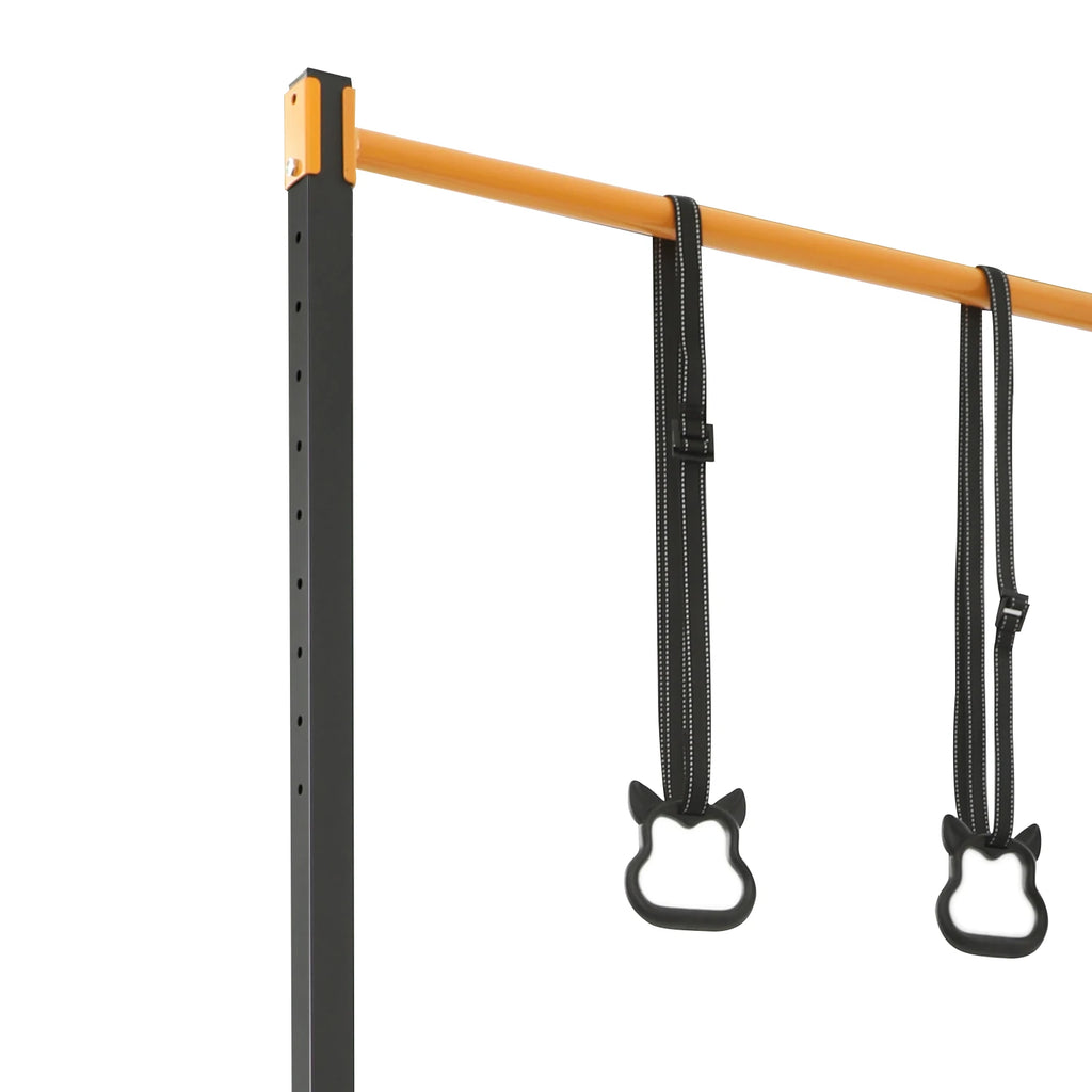 Free Standing Pull Up Station 400KG Heavy Duty Steel Frame 11 Levels Height Adjustable H-shaped Stable Base Anti-slip Grip Fitness Pull-up Bar Dip Stand for Home Gym Full Body Workout Training Equipment
