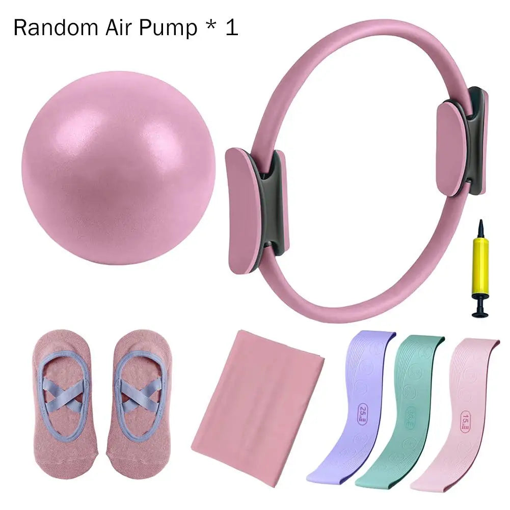 5Pcs Pilates Essential Kit with Toning Pilates Ring & Resistance Band Pilates Ring Set for Women Beginners Toning