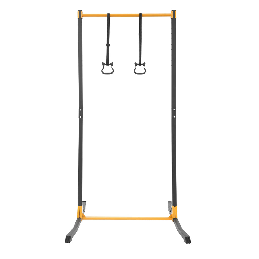 Free Standing Pull Up Station 400KG Heavy Duty Steel Frame 11 Levels Height Adjustable H-shaped Stable Base Anti-slip Grip Fitness Pull-up Bar Dip Stand for Home Gym Full Body Workout Training Equipment