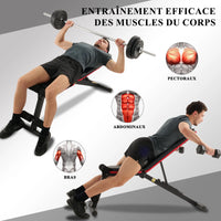 Banc de Musculation Pliable Réglable
