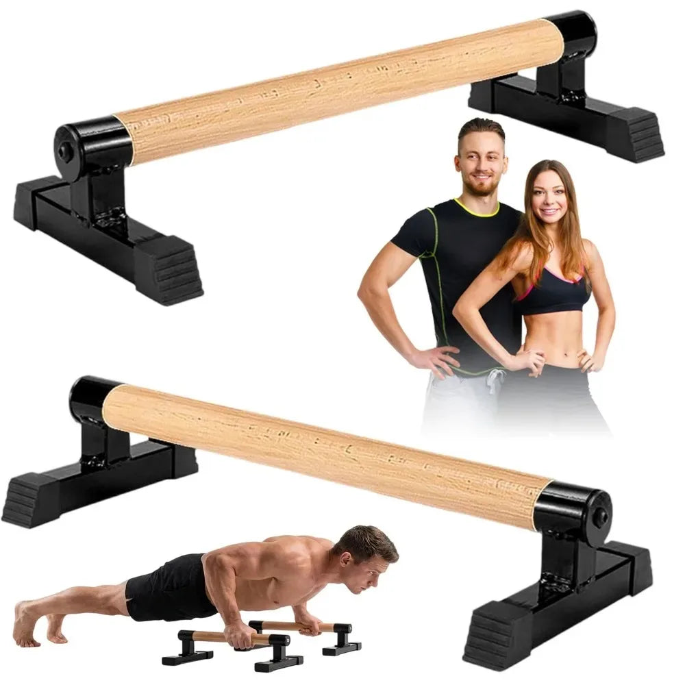 Wooden Non-Slip Parallettes Push Up Bars, Premium Calisthenics Dip Handles for Gymnastics, Handstand & Core Strength Training – Ideal for Planche Progression, Home Bodyweight Workouts