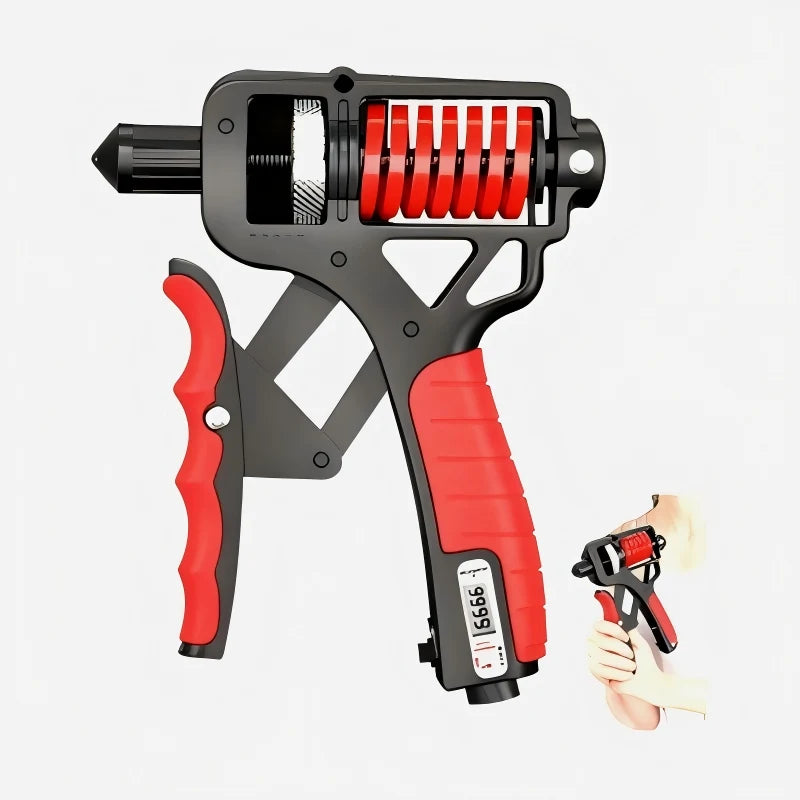 5-165KG Adjustable Hand Gripper Electronic Digital Counting Grip Strengthener Heavy Duty Carbon Steel Spring Forearm Exerciser Wrist Expander