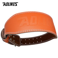 AOLIKES Cowhide Gym Fitness Buckle Weightlifting Belt Waist Belts for Squats Dumbbell Training Bodybuilding Lumbar Brace Protect