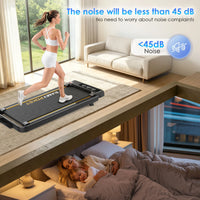 RAMYPOKET Walking Pad Foldable With Incline 9% , 2.5HP 1-10km/h Walking Pad With APP&LED, Max 150kg Treadmill For Home & Office