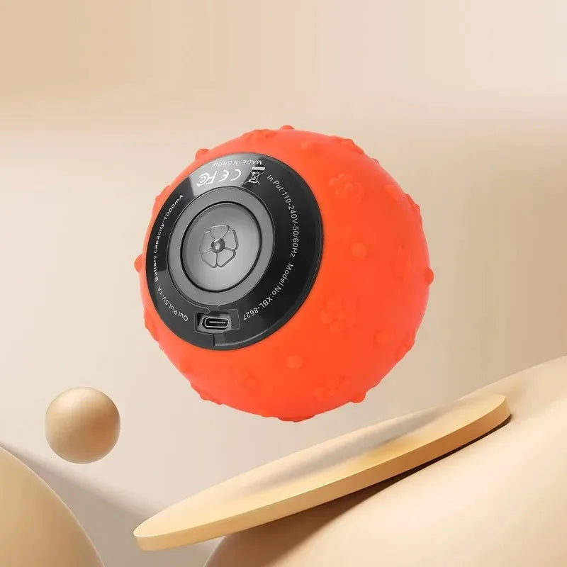 Rechargeable 5 Gears Vibrating Massage Ball Portable Peanut Massager Vibrating Foam Roller for Fitness Mobility Yoga Relaxation