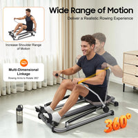 Home Rowing Equipment, Dual-Bar Hydraulic Rowing Machine,  110*61*21cm Indoor Rower With LCD Monitor For Gyms, Homes, Companies
