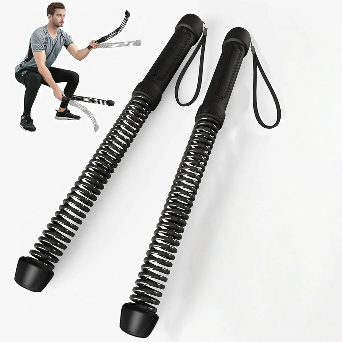Ropeless Battle Ropes for Home Gym-Cordless Training Rope Fitness Equipment for Men & Women,Weighted Workout Ropes for HIIT,Vers