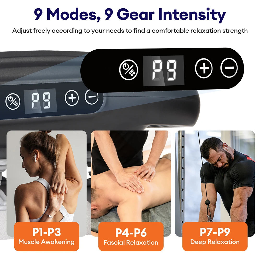 8/16 Heads Body Massage Gun High-Frequency Vibration Fascia Gun Back Waist Massager Neck Shoulder Massager Muscle masajeador
