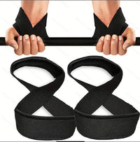Padded Figure 8 Straps Deadlift Weight Lifting Wrist Straps Power Lifters Workout Pull-ups Horizontal Bar Gym Fitness