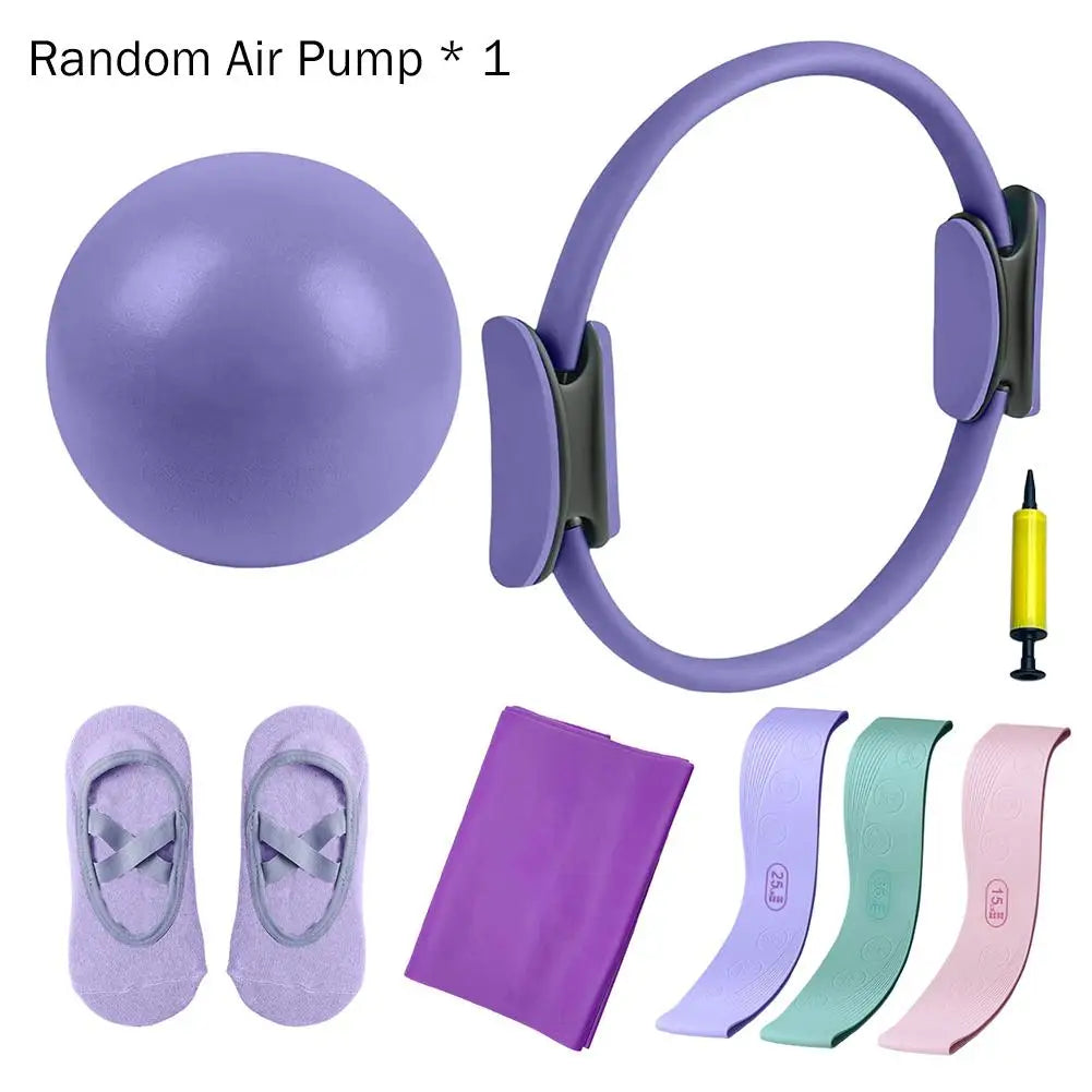 5Pcs Pilates Essential Kit with Toning Pilates Ring & Resistance Band Pilates Ring Set for Women Beginners Toning
