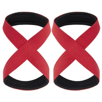Padded Figure 8 Straps Deadlift Weight Lifting Wrist Straps Power Lifters Workout Pull-ups Horizontal Bar Gym Fitness