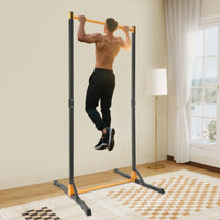 Free Standing Pull Up Station 400KG Heavy Duty Steel Frame 11 Levels Height Adjustable H-shaped Stable Base Anti-slip Grip Fitness Pull-up Bar Dip Stand for Home Gym Full Body Workout Training Equipment