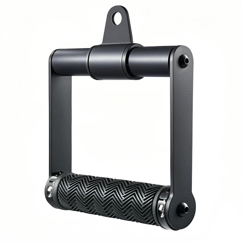 1 Pcs Double D Handle Fitness Gym Equipment with 360 Swivel Soft Rubber Grip for Home Exercise Cable Machine Attachments