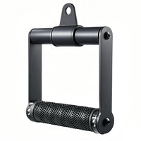 1 Pcs Double D Handle Fitness Gym Equipment with 360 Swivel Soft Rubber Grip for Home Exercise Cable Machine Attachments