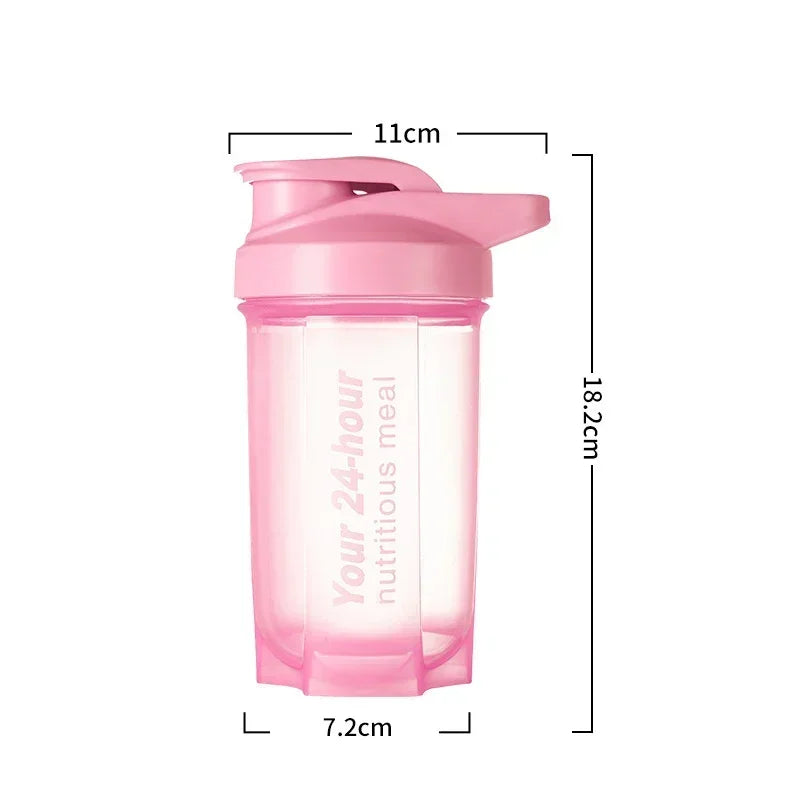 Portable Shaker Cup for Men and Women Protein Powder Replacement Milkshake Mixing Cup Fitness Sports Water Cup Scale Bottle