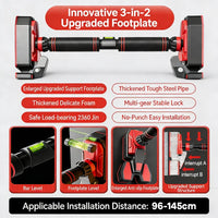 No Drill Doorway Pull Up Bar Heavy Duty Load with Wide Support Pads for Home Gym Strength Training