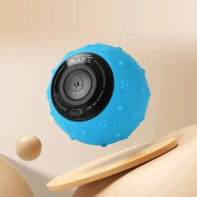 Rechargeable 5 Gears Vibrating Massage Ball Portable Peanut Massager Vibrating Foam Roller for Fitness Mobility Yoga Relaxation