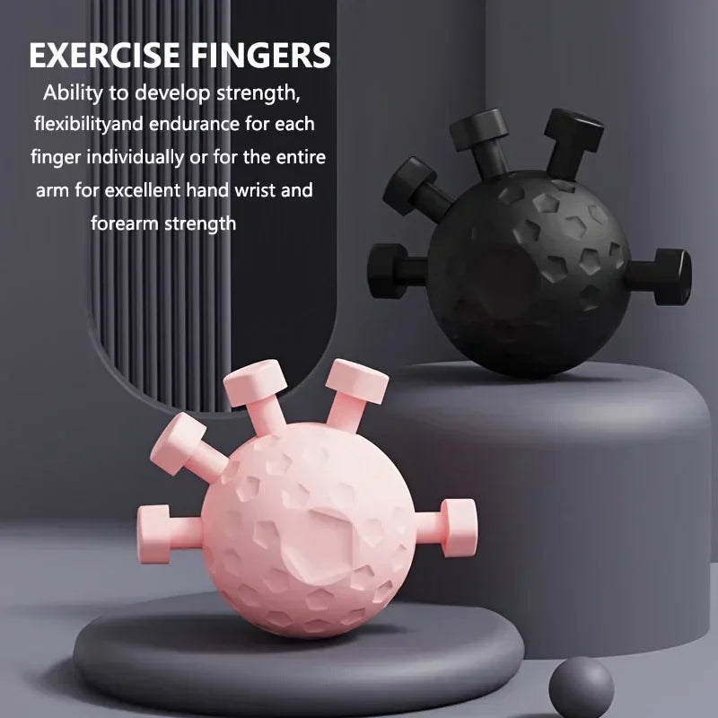 Finger Hand Strengthener Ergonomic Hand Ball Gripper Exerciser Anti Slip Finger Exerciser Ball for Musicians Athletes Climber