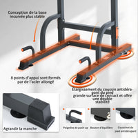 ISE Power Tower Pull-up Bar Roman Chair Adjustable Height Multifunctional Dip Abdominal Strength Training Station Home Workout, Armrests, Fitness, Roman Chair Weight Training