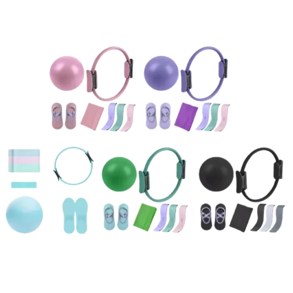 5Pcs Pilates Essential Kit with Toning Pilates Ring & Resistance Band Pilates Ring Set for Women Beginners Toning