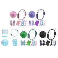 5Pcs Pilates Essential Kit with Toning Pilates Ring & Resistance Band Pilates Ring Set for Women Beginners Toning